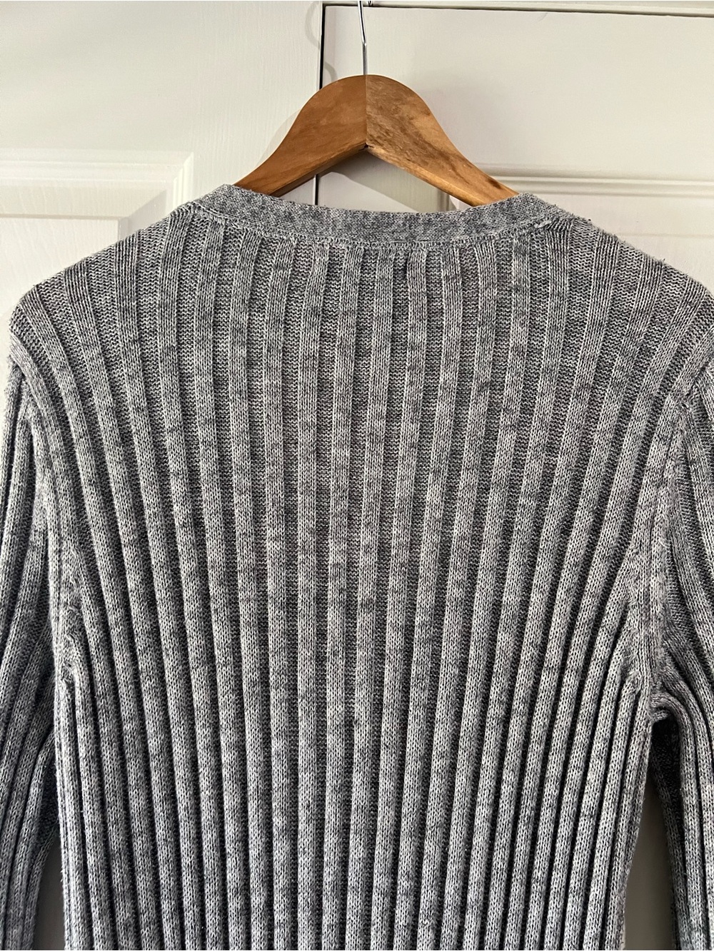 Massimo Gray Ribbed Button-Front Cardigan - Picture 5 of 5